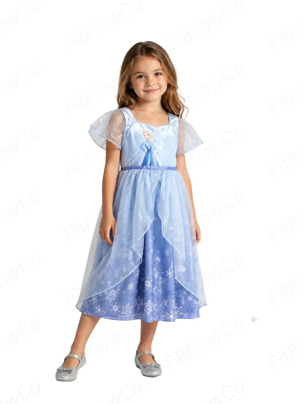 Disney Frozen Elsa Blue Princess Dress Costume Girls Toddler 5T